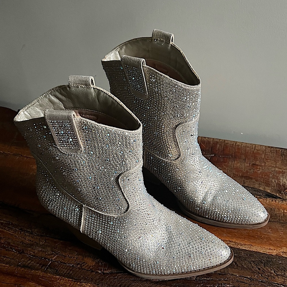 Bejeweled boots, size 10, worn once to the Eras Tour Movie.
